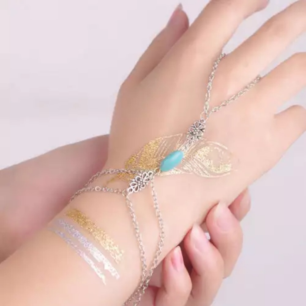 🆕️ Boho Hand Finger Ring Chain Bracelet 🆕️ - Picture 2 of 8